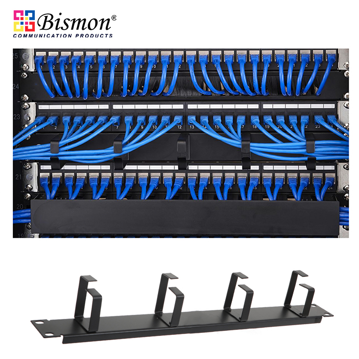 Cable Management Panel 4 Ring(แผงจัดสายหน้าตู้ Rack 4 ห่วง)